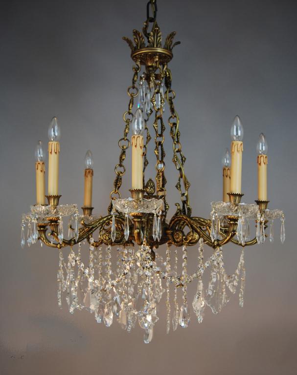 Dining room chandelier - ANTIQUE BRASS – BOHEMIAN CRYSTAL - Bronze